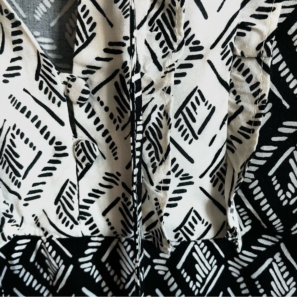 Zara Patchwork Geo Contrast Print Bohemian Mini Dress Size M NWT - Picture 10 of 16